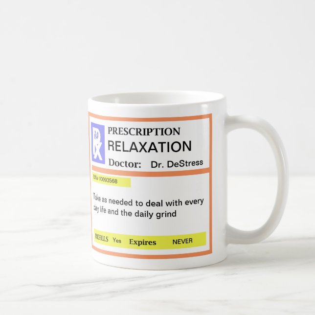 Funny Prescription Coffee Mugs (Right)