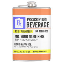 Funny Prescription Label 8 oz. Beverage Flask Funny Prescription Label 8 oz. Beverage Flask