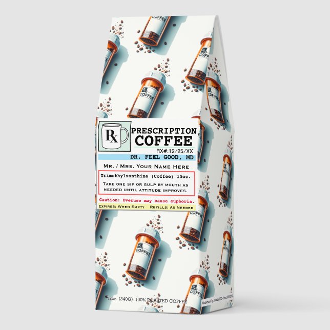Funny Prescription RX Coffee  (Front)