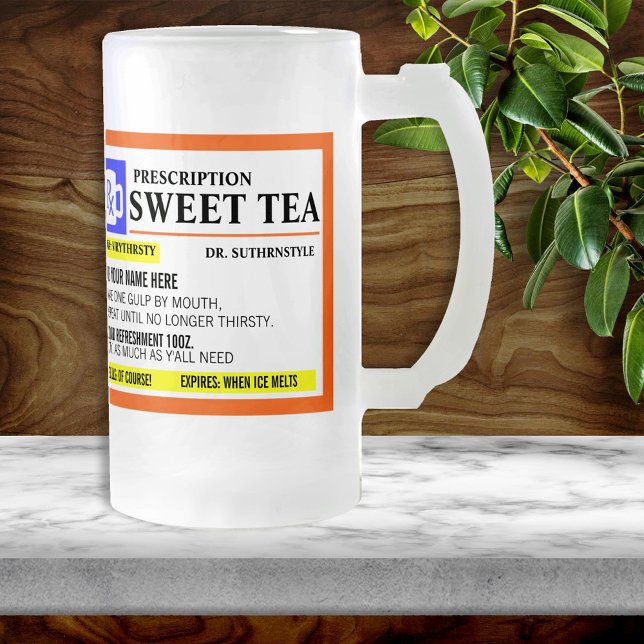 Funny Prescription Sweet Tea Frosted Mug (Creator Uploaded)