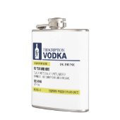 Funny Prescription Vodka Hip Flask (Left)