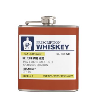 Funny Prescription Whiskey Flask