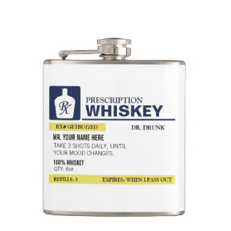 Funny Prescription Whiskey Flask