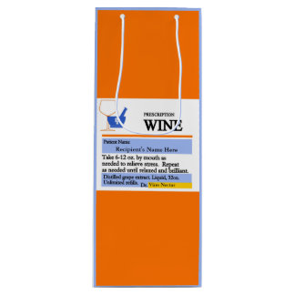 Funny Prescription Wine Gift Bag