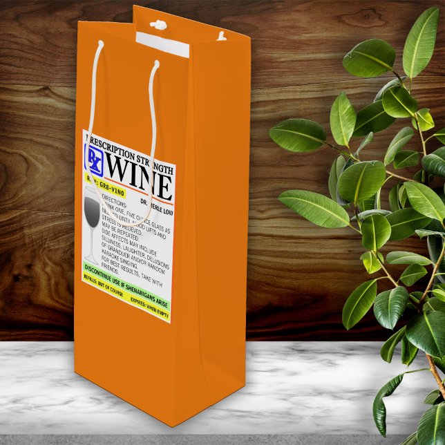 Funny Prescription Wine Gift Bag (Creator Uploaded)
