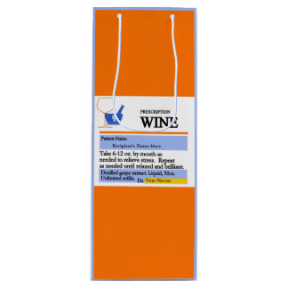 Funny Prescription Wine Gift Bag