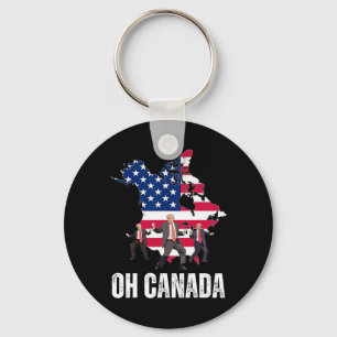Funny President Donald Trump Oh Canada Usa America Keychain