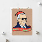Funny President Joe Biden Christmas Greeting Card