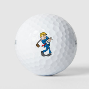 Funny President Trump Golf Swing Gift Golf Balls