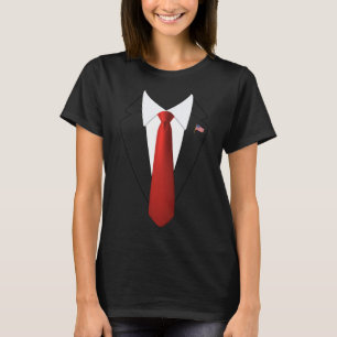 Funny President Trump Suit Lazy Halloween Costume T-Shirt