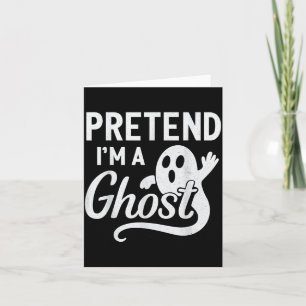 Funny Pretend A Ghost Easy Costume Lazy Halloween Card