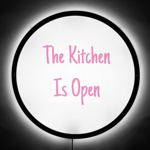 Funny Pretty Pink Text Kitchen Quote  LED Sign