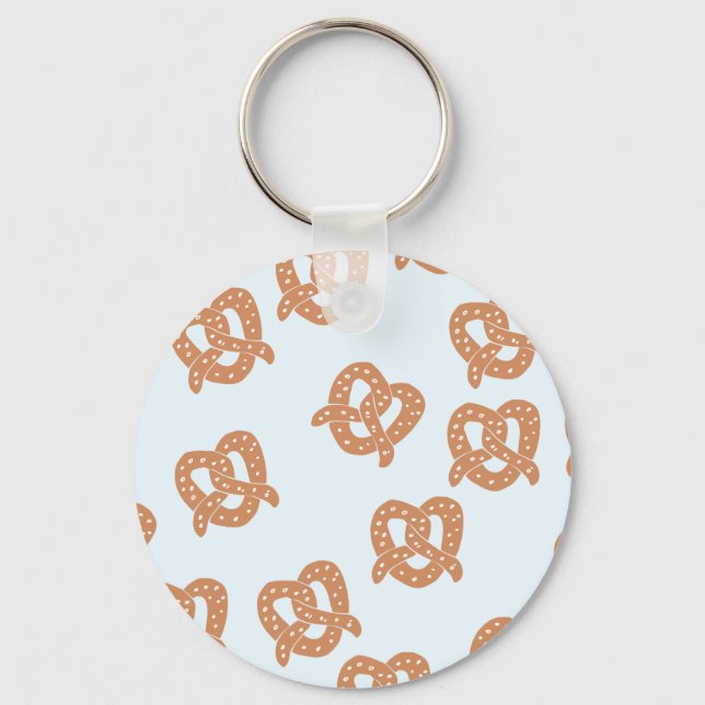 Funny Pretzel Button Keychain (Front)