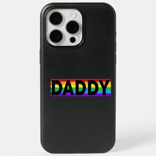Funny Pride Daddy - Proud Gay Lesbian LGBT Gift Fa iPhone 15 Pro Max Case (Back)
