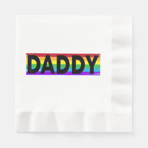Funny Pride Daddy - Proud Gay Lesbian LGBT Gift Fa Napkins