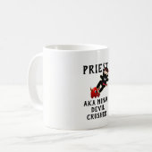 Funny Priest Gift AKA Ninja Devil Crusher Coffee Mug (Front Left)