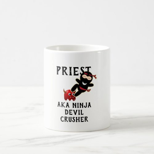Funny Priest Gift AKA Ninja Devil Crusher Coffee Mug