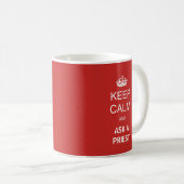 Funny Priest Gift - Keep Calm Anniversary Birthday Coffee Mug (Front Right)