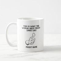 Funny Priest Gift World's BEST Awesome Number ONE Coffee Mug