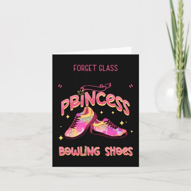 Funny Princess Bowling Shoes Bowlers  Card (Front)
