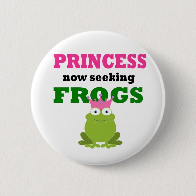 Funny Princess Pinback Button (Front)