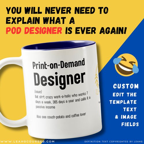 Funny Print_on_Demand Dictionary Definition LeahG Two_Tone Coffee Mug
