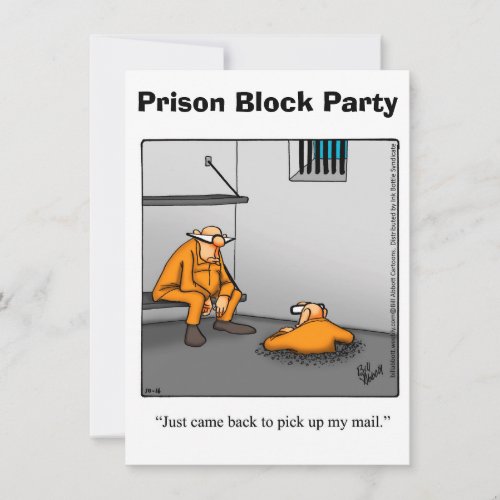 Funny Prison Block Party Invitations