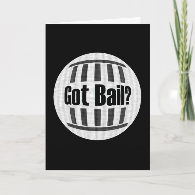 Funny Prison Greeting Card (Front)