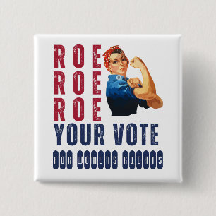 Funny Pro Choice Retro Feminist Political Cartoon  Button