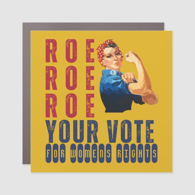 Funny Pro Choice Retro Feminist Political Cartoon  Car Magnet (Front)