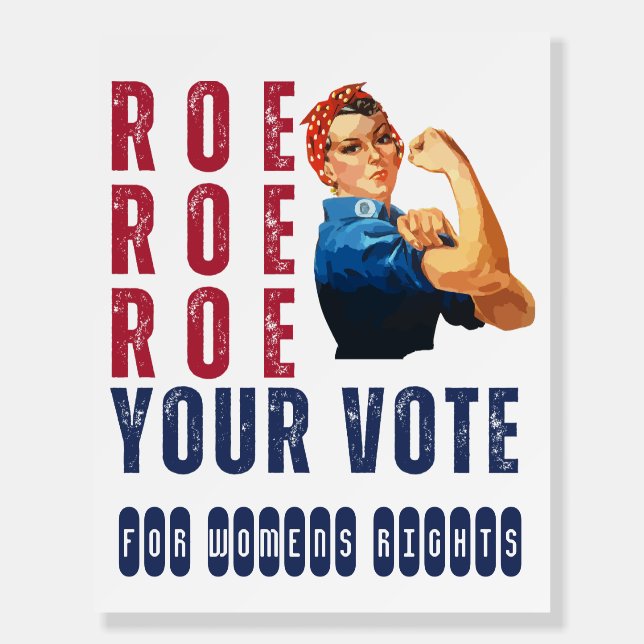 Funny Pro Choice Retro Feminist Political Cartoon  Foam Board (Back)