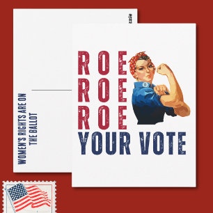 Funny Pro Choice Retro Feminist Political Cartoon  Postcard
