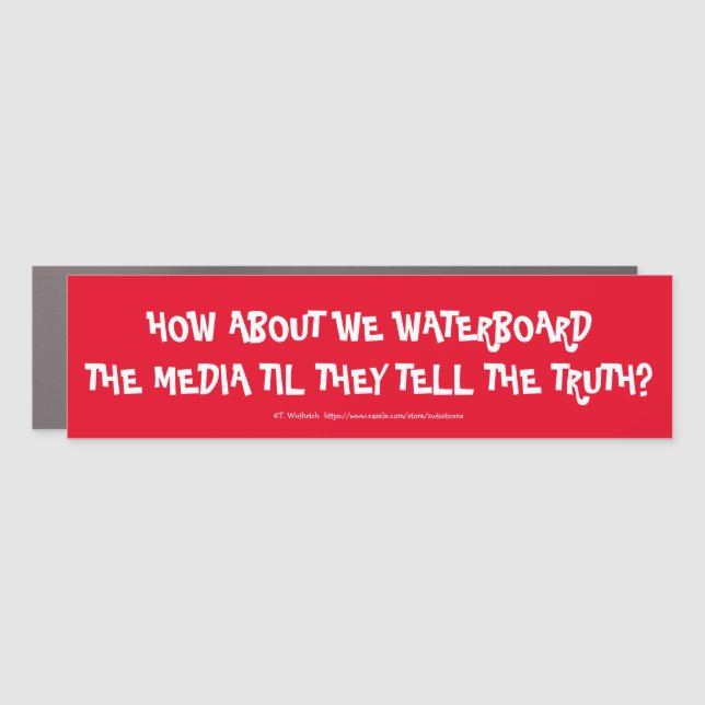 Funny Pro-Conservative Anti Mainstream Media MSM Car Magnet (Front)