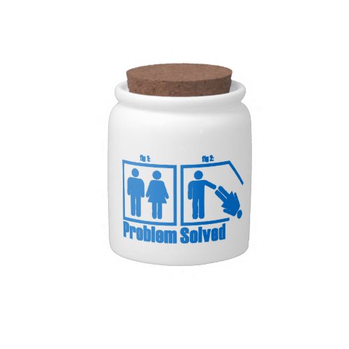 Funny Problem Solved Man Candy Jar