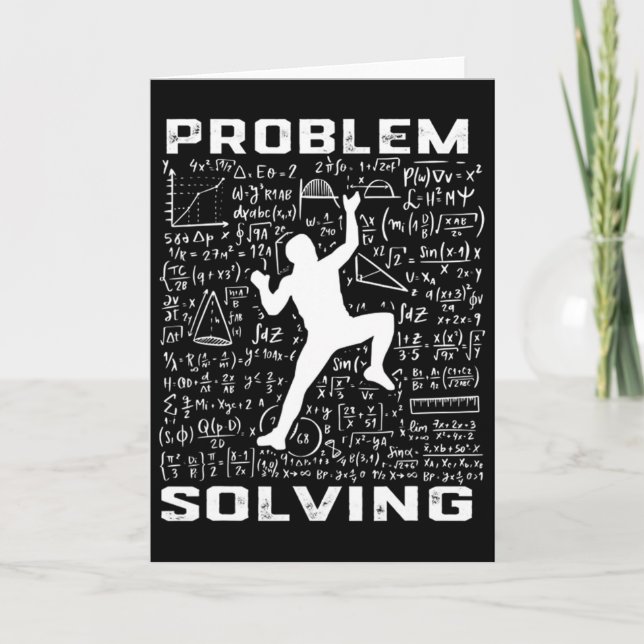 Funny Problem Solving Climber Rock Climbing Boulde Card (Front)