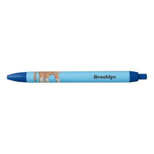 Funny proboscis monkey cartoon illustration pen