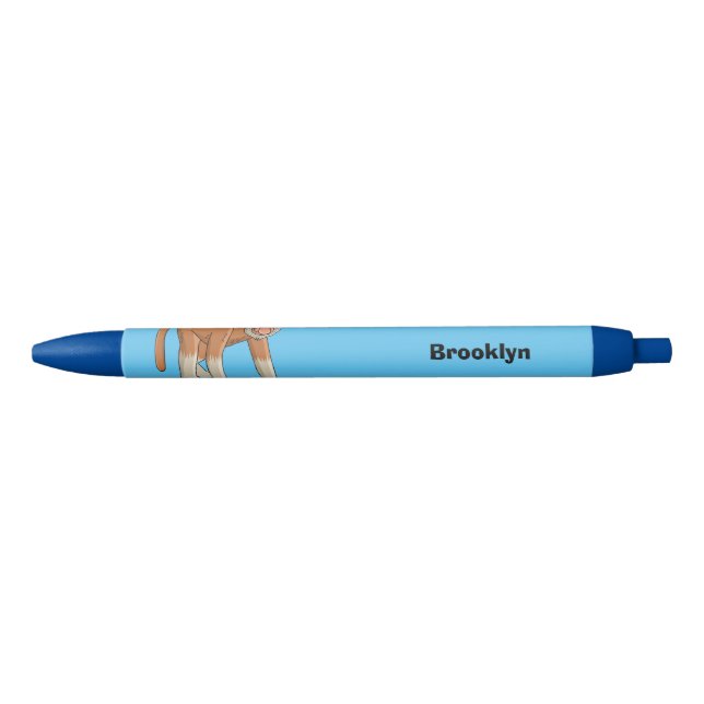 Funny proboscis monkey cartoon illustration pen (Front)