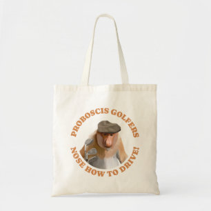 Funny Proboscis Monkey Golf Lovers Tote Bag