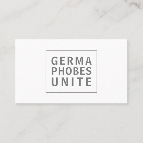 Funny Professional Cleaning Service Germaphobes Business Card