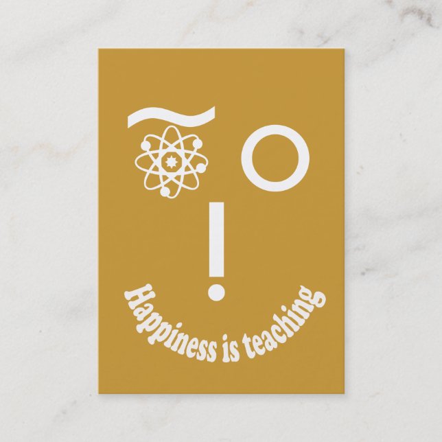 Funny Professional  Humor Teaching Education Business Card (Front)