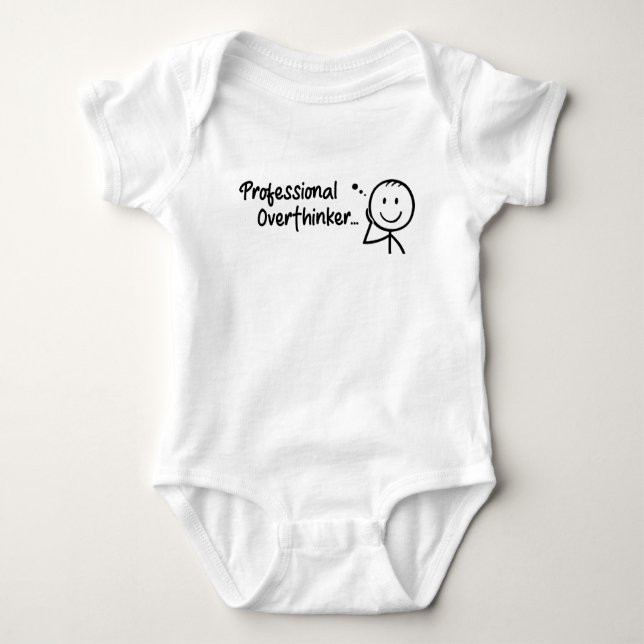 funny Professional Overthinker Baby Bodysuit (Front)