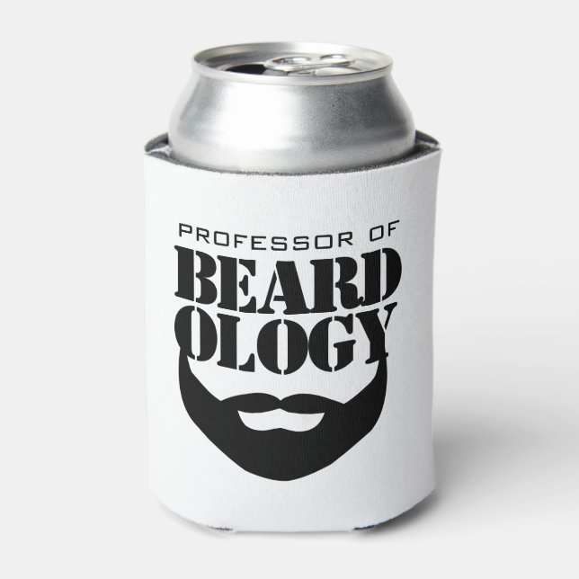 Funny Professor of Beardology Can Cooler (Can Front)