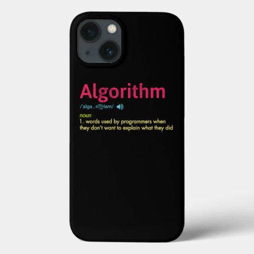 Funny Programmer Algorithm Men Women Kids Tees iPhone 13 Case