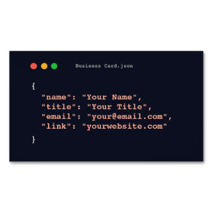 Funny programmer business card  developer