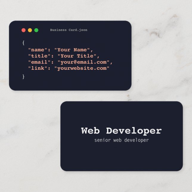 Funny programmer business card| developer business card (Front/Back)