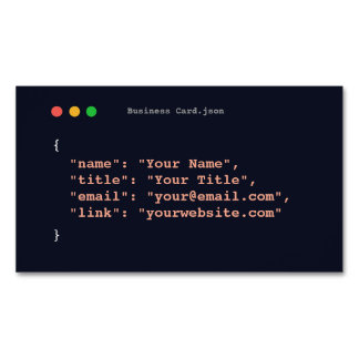 Funny programmer business card| developer card magnet
