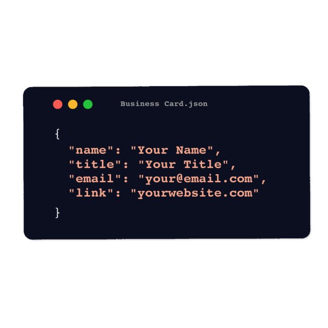 Funny programmer business card| developer label (Front)