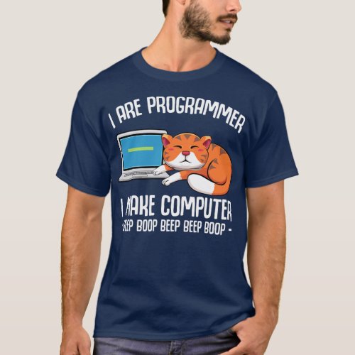 Funny Programmer Cat Kitten Software Engineer T_Shirt