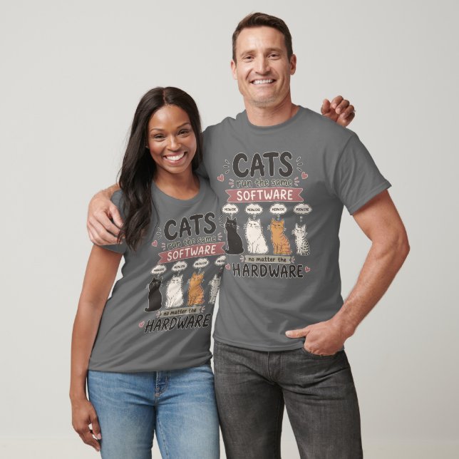 Funny Programmer Cat Lover Coding Humor Software T-Shirt (Unisex)