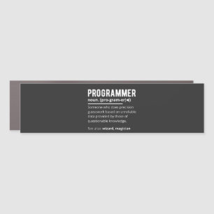 Funny Programmer Code Developer Meaning Definition Car Magnet